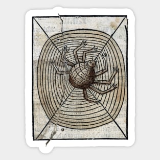 Woodcut Spider Sticker